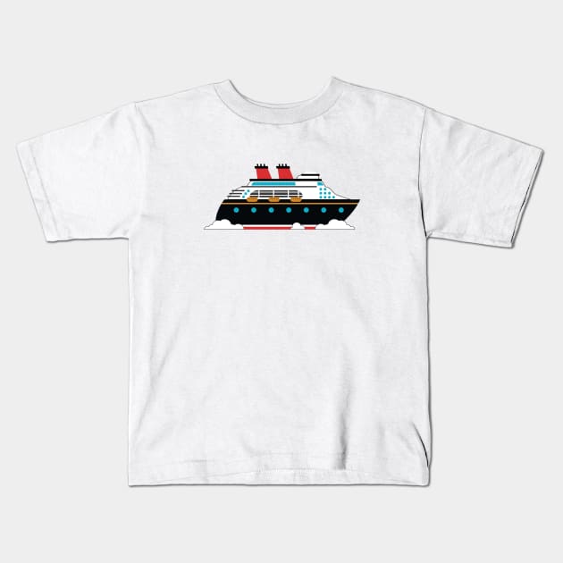 Cruise Ship Fantasy Kids T-Shirt by KevinWillms1